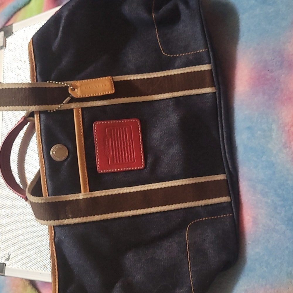 Coach Denim Leather Colorblock Purse